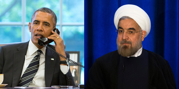 Iranian President Hassan Rouhani and US President Barack Obama. Photo / Getty Images