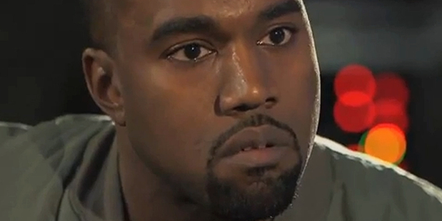 Kanye West during his fired up interview with Zane Lowe.
