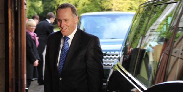 Prime Minister John Key arrives at Balmoral Castle, Scotland. Photo / Claire Trevett
