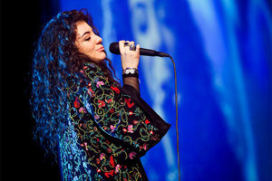 Lorde performing at Vector Arena. Photo / Chris Loufte