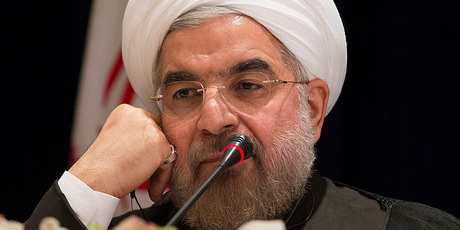 Iranian President Hassan Rouhani speaks at a news conference in New York. Photo / AP