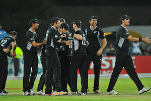 New Zealand players celebrate. Photo / Getty Images