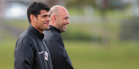 Stephen Kearney and assistant Tony Iro. Photo / Getty Images