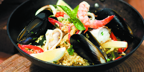 Seafood paella. Photo / Supplied