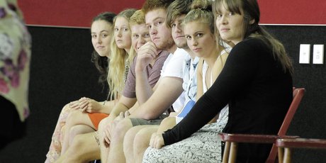 The vigil at Behlehem College today allowed students to reunite with the friends who have arrived home from Kenya. Photo / George Novak