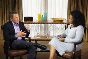 Armstrong during his interview with Oprah. Photo / AP
