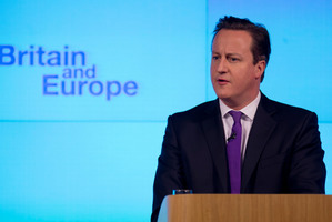 British Prime Minister David Cameron doesn't really want to leave the European Union, but he does want to win the 2015 election. Photo / AP