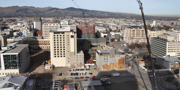 The earthquake-damaged Christchurch CBD. Photo / NZ Herald