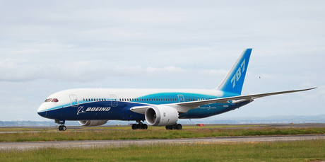 The new Boeing 787 Dreamliner. Photo / Doug Sherring