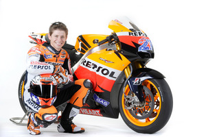 Casey Stoner pictured with his former Moto GP Honda. Photo / Supplied