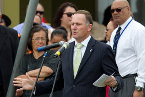 John Key seemed to have lost his golden touch at Ratana Marae. Photo / Mark Mitchell