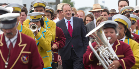 David Shearer visited Ratana Marae this week for celebrations in honour of the founder's birthday. Photo / Mark Mitchell