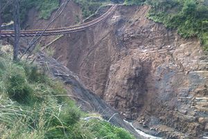 KiwiRail decided after the line was washed out that reinstating it was not justified. Photo / Supplied