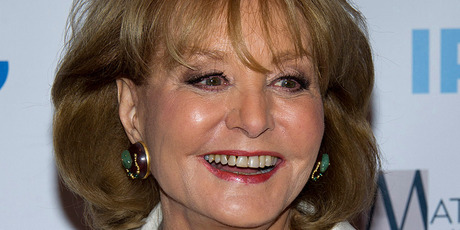 Barbara Walters has been hospitalised after a fall at a party. Photo/AP