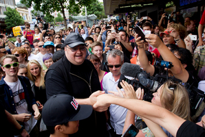 Kim Dotcom's newly launched file-sharing site has struggled to keep up. Photo / Greg Bowker.