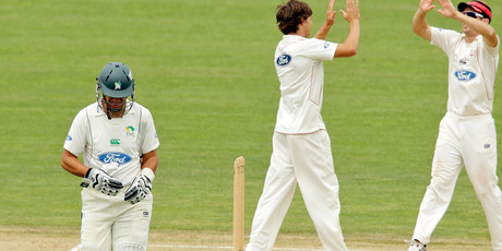 Ross Taylor was dismissed for four in his return for Central. Photo / Getty Images