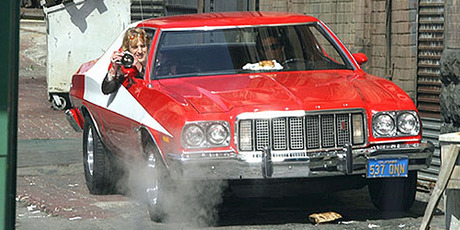 The 'Red Tomato' Gran Torino played a starring role in Starsky and Hutch. Photo/supplied