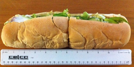 Subway foot-long from Featherston Street, central Wellington. Photo / Rebecca Quilliam