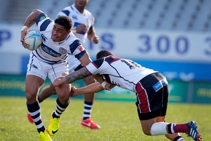 Malakai Fekitoa, described as one of the best defensive reads in the competition, has also got a good fend. Photo / Natalie Slade