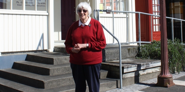 Pat Mills president of the Dannevirke Gallery of History in front of the former court house which is celebrating 25 years as our district's museum with an open day on Saturday, October 5.