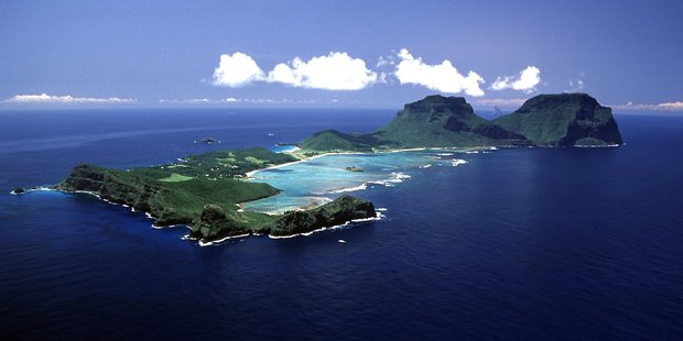An aerial view of the beautiful Lord Howe Island. Photo / Tourism New South Wales