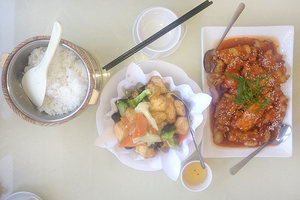 Rice, tofu and pork.Photo / NZ Herald online
