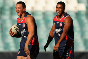 Michael Jennings (L) admits it took Sonny Bill Williams to make him fully understand he'd been wasting his talent in a comfort zone. Photo / Getty Images.