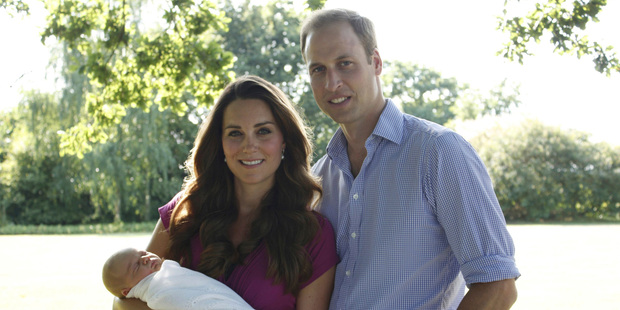 The birth of the Duke and Duchess of Cambridge's son, Prince George, has boosted royalist support. Photo / AP