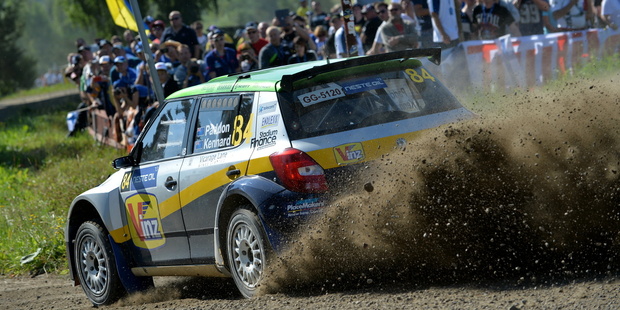 Hayden Paddon and John Kennard in action. Photo / Honza Fronek
