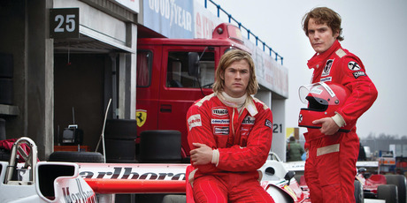 Niki Lauda was impressed with how well Chris Hemsworth (left) and Daniel Bruhl impersonated James hunt and himself in Rush.