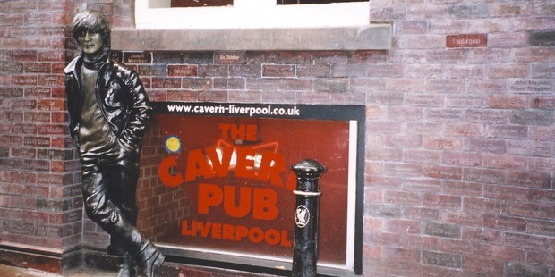 The spirit and an effigy of John Lennon will always reside at The Cavern Club. Photo / Paul Rush
