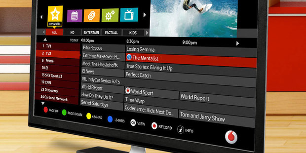 A Vodafone publicity shot of its new Vodafone TV - TV and internet product, launched today.