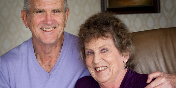 John and Mary Melrose visited Dr Tane Taylor to think him for saving Mrs Melrose's life. Photo / Sarah Ivey