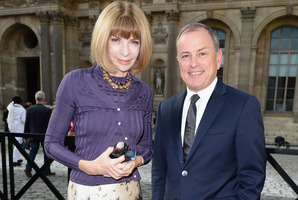 Anna Wintour and Michael Burke attend the Louis Vuitton show.Photo / AFP