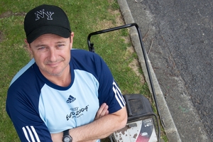 Shane Rogers tends his patch every Saturday morning. Photo / Richard Robinson