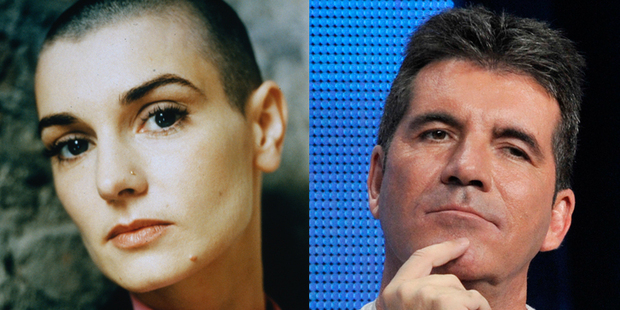 Sinead O'Connor and Simon Cowell