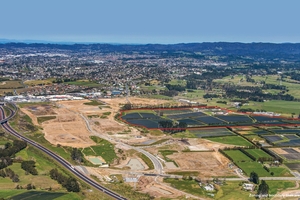 The 27ha greenfield site, bordered in red, is next to the Westgate Town Centre development.