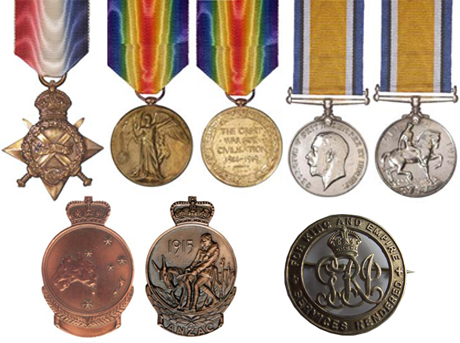 The stolen WWI medals.
