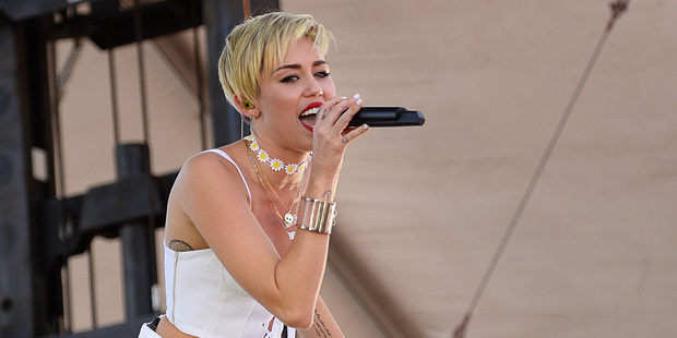 Miley Cyrus performs at an iHeartRadio showcase. Photo / AP