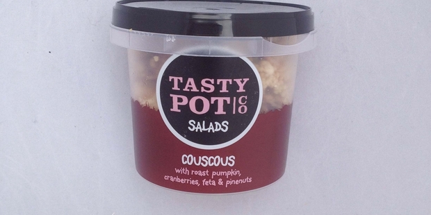 Tasty Pot Co Salads: Couscous with roast pumpkin, cranberries, feta and pinenuts, $5 for 225g.