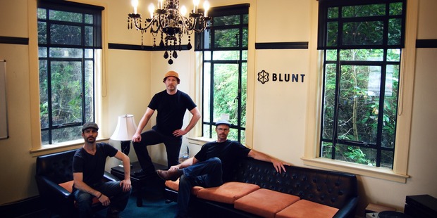 Blunt founders Josh Page, Scott Kington and Greig Brebner.