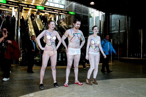 Generation Zero members promoting the Congestion-Free Network at Britomart recently.