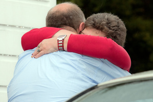 Mark Lundy arrives at his bail address. Photo / Jessica Williamson