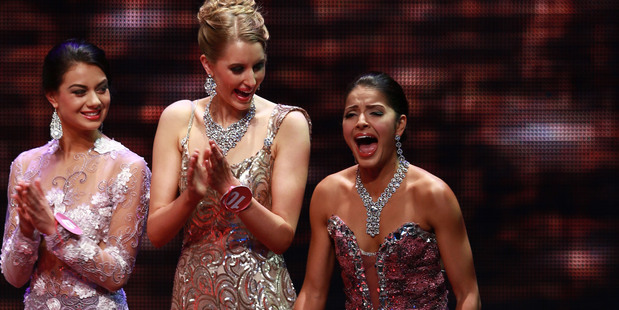 Holly Michelle Cassidy (far right) is the new Miss Universe NZ. Photo / Norrie Montgomery