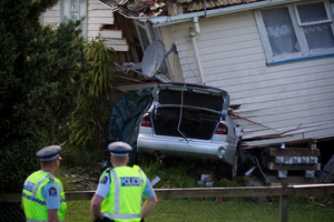 Police and emergency services at the scene of the accident in Otara. Photo / Sarah Ivey