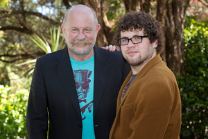 Mark Sainsbury with his diabetic son, Hunter. Photo / Marty Melville