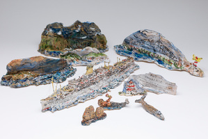 'Himalaya Serves the World 1949-Early 70s', by Robert Rapson, winner of the 2013 Portage Ceramic Award.
