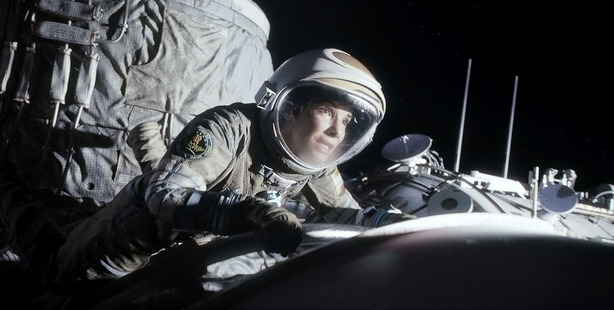 Sandra Bullock delivers a riveting performance as astronaut Ryan Stone in Gravity.