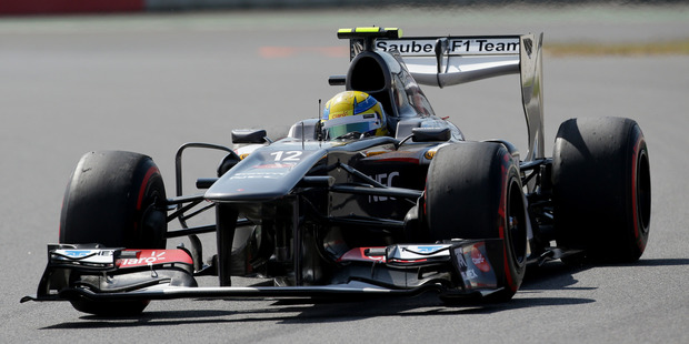 Sauber driver Esteban Gutierrez of Mexico steers his car during the third practice session for the Korean Formula One Grand Prix at the Korean International Circuit in Yeongam, South Korea. Photo /AP