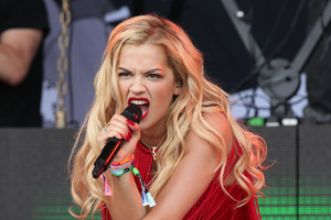 Rita Ora performs at the 2013 Glastonbury Festival in England. Photo / AP